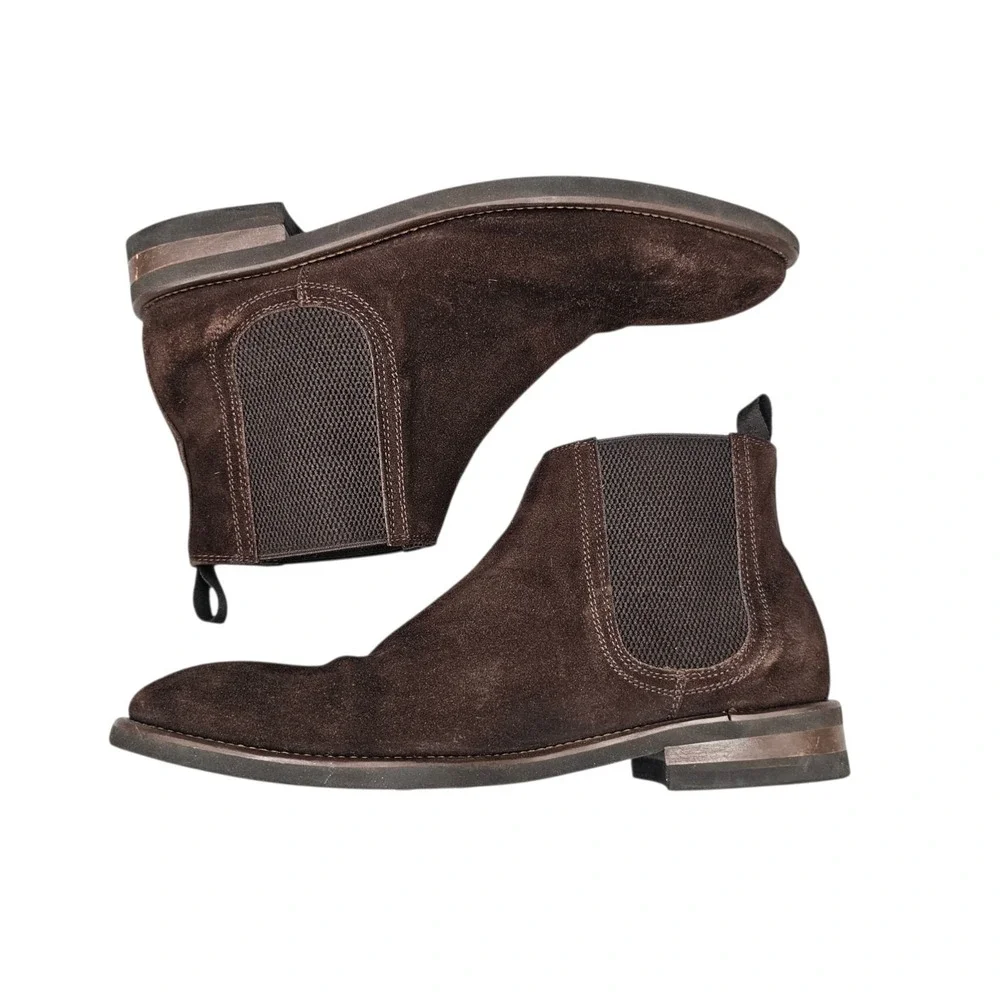 Florsheim Men's Size 10‎ EUC Royal Imperial Brown Suede Italy Made Chelsea Boots